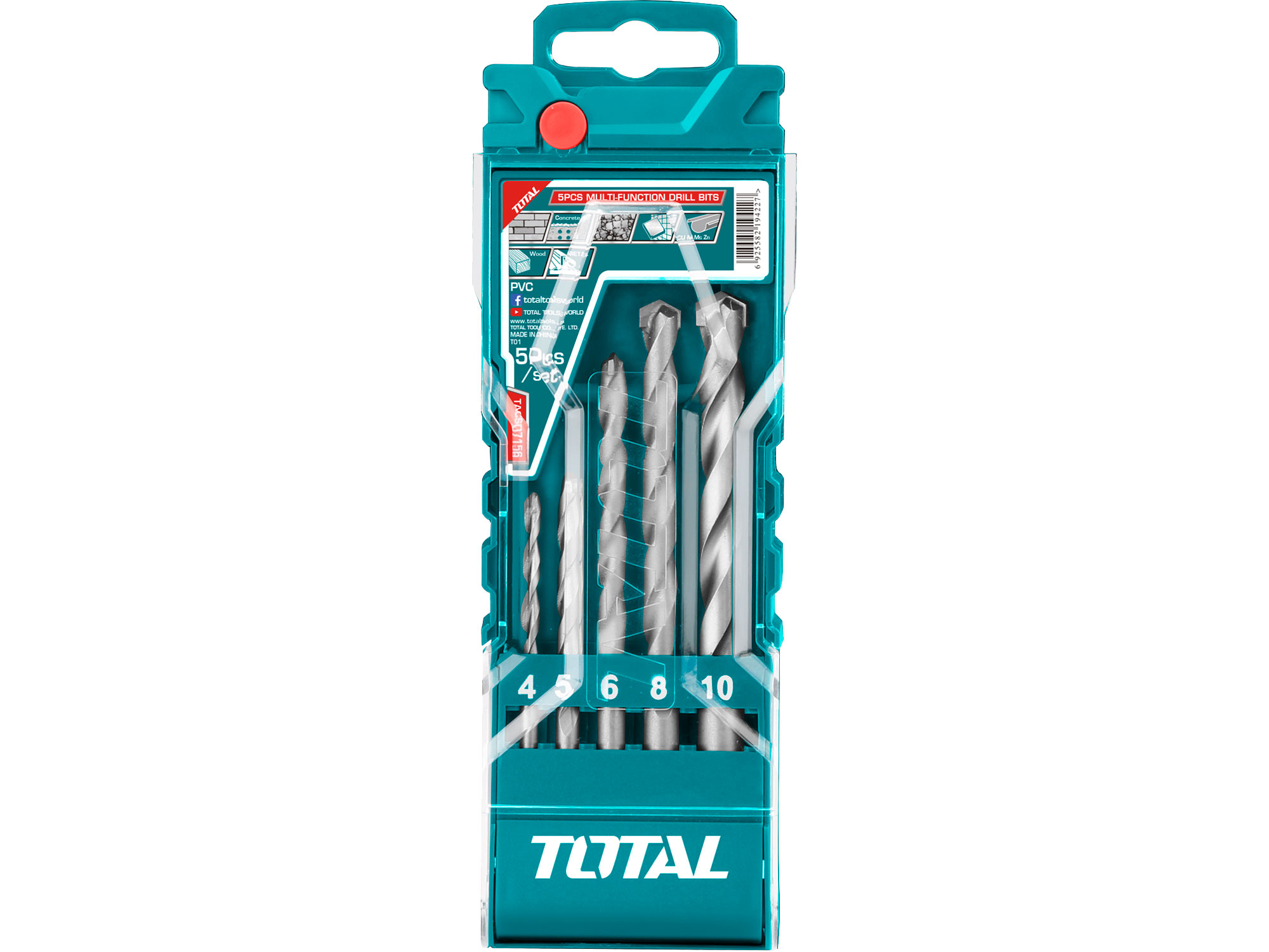 Vrtáky, multifunkční sada, 5ks