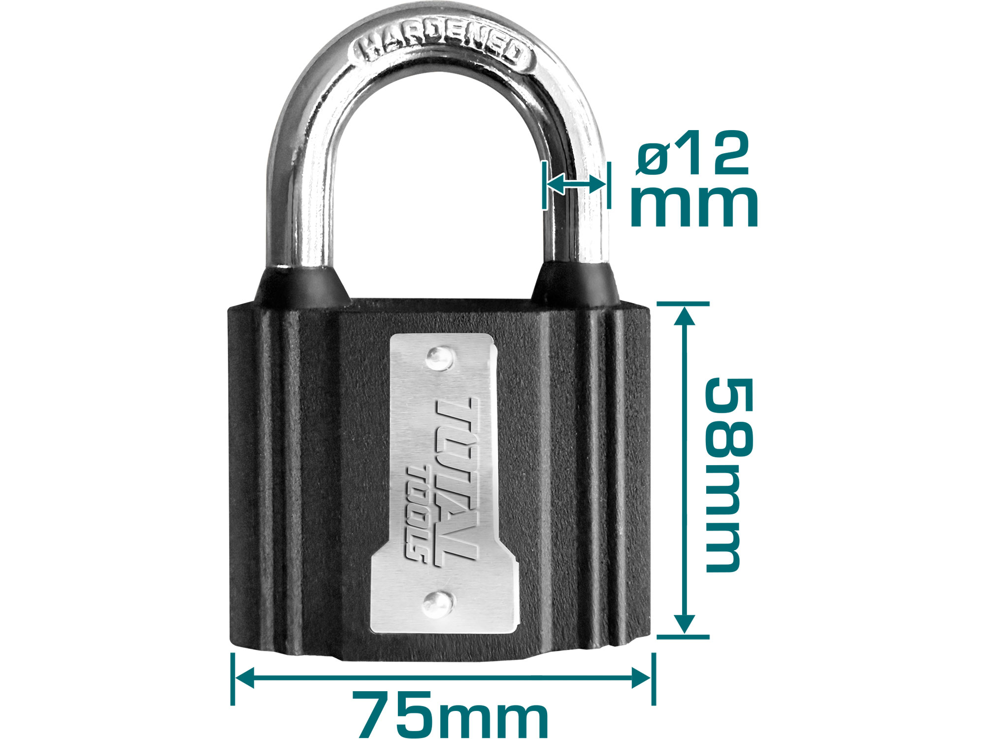 Zámek kovový, 75mm