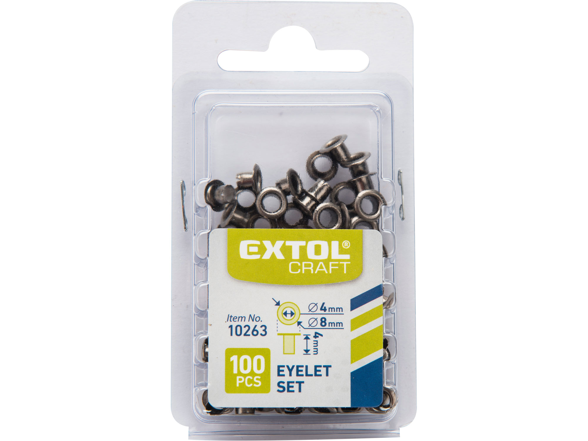 ZRUŠENO! Nahrazeno výrobkem 10262 očka-druky, sada 100ks, barva šedý nikl