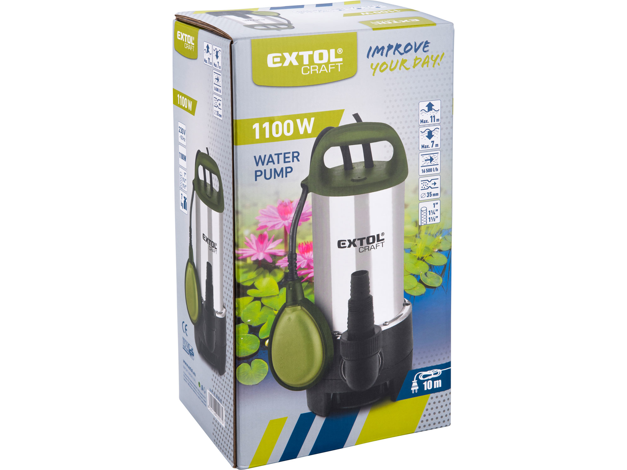 ZRUŠENO! Nahrazeno výrobkem 414162 čerpadlo ponorné nerezové, 1100W, 16500l/h