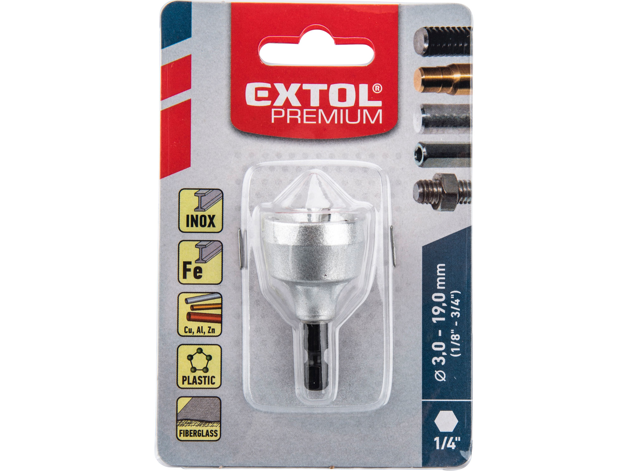 ZRUŠENO! Nahrazeno výrobkem 4769002 odhrotovač do vrtačky HSS, pro průměry 3-19mm