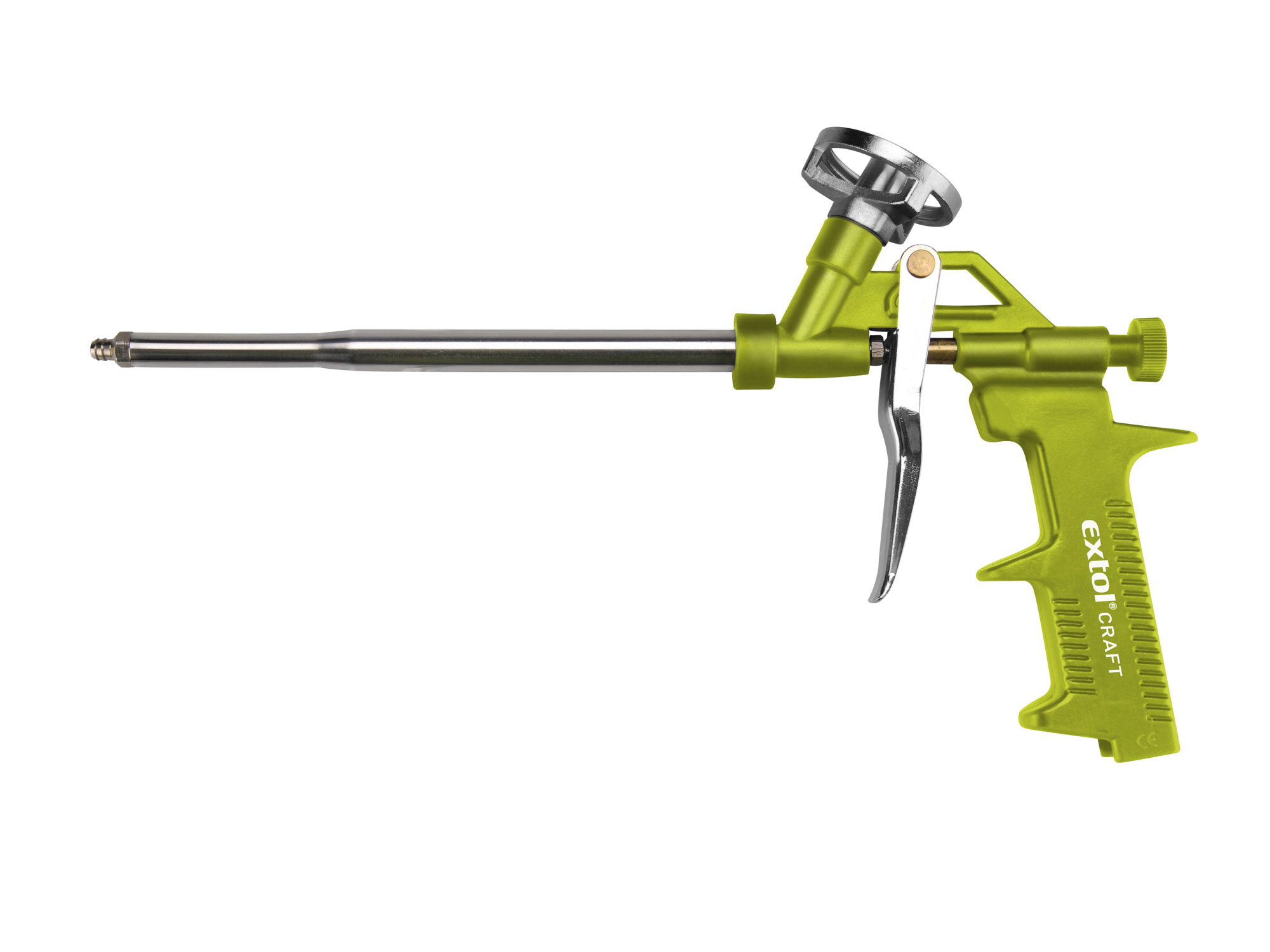 ZRUŠENO! Nahrazeno výrobkem 85011, pistole na PU pěnu, s regulací průtoku, plastový rám