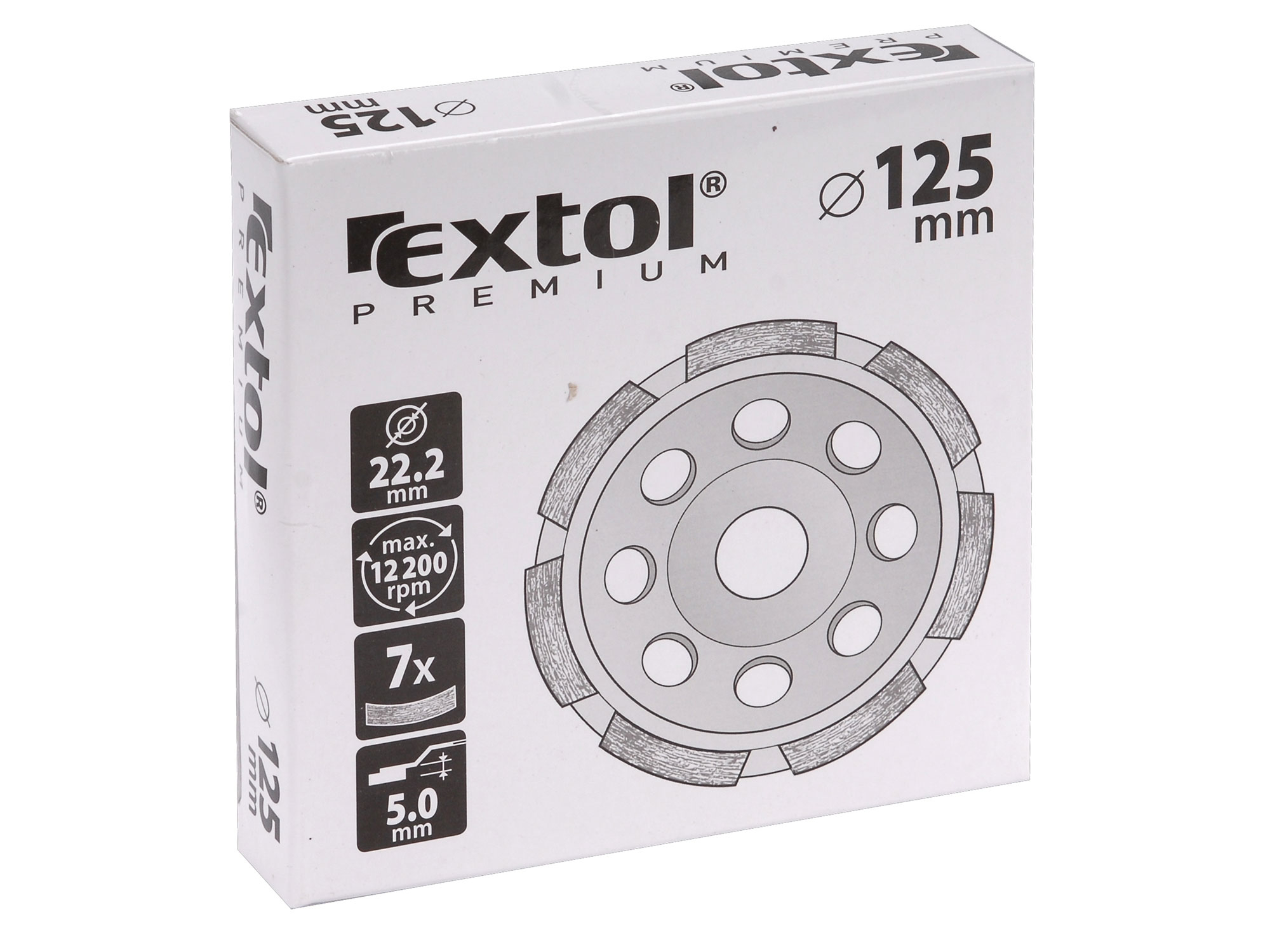 ZRUŠENO! Nahrazeno výrobkem 8703112, kotouč diamantový brusný jednořadý, 125x22,2mm