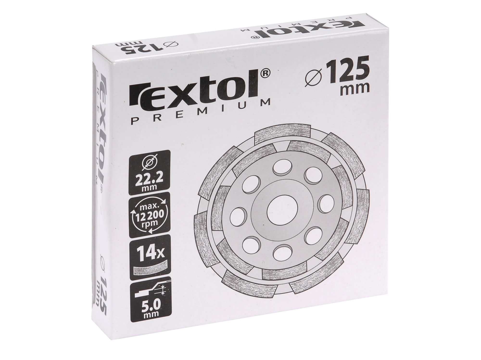 ZRUŠENO! Nahrazeno výrobkem 8703121, kotouč diamantový brusný dvouřadý, 115x22,2mm