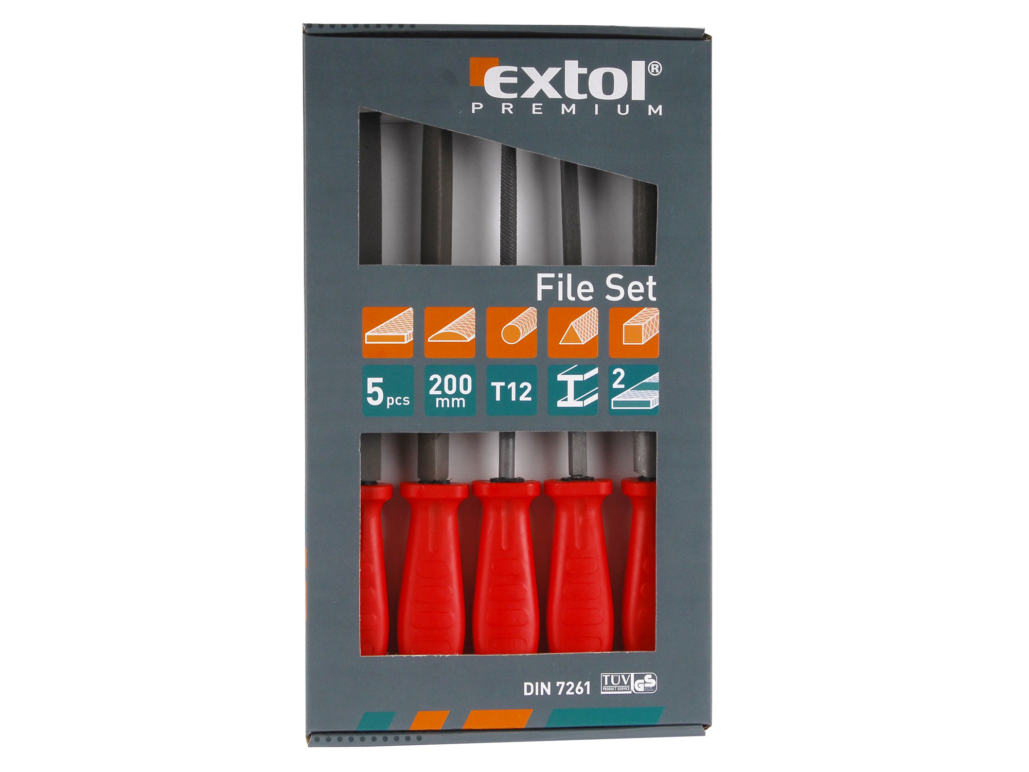 ZRUŠENO! Nahrazeno výrobkem 8803611, pilníky, sada, 5ks, 200mm, 5ks, 200mm