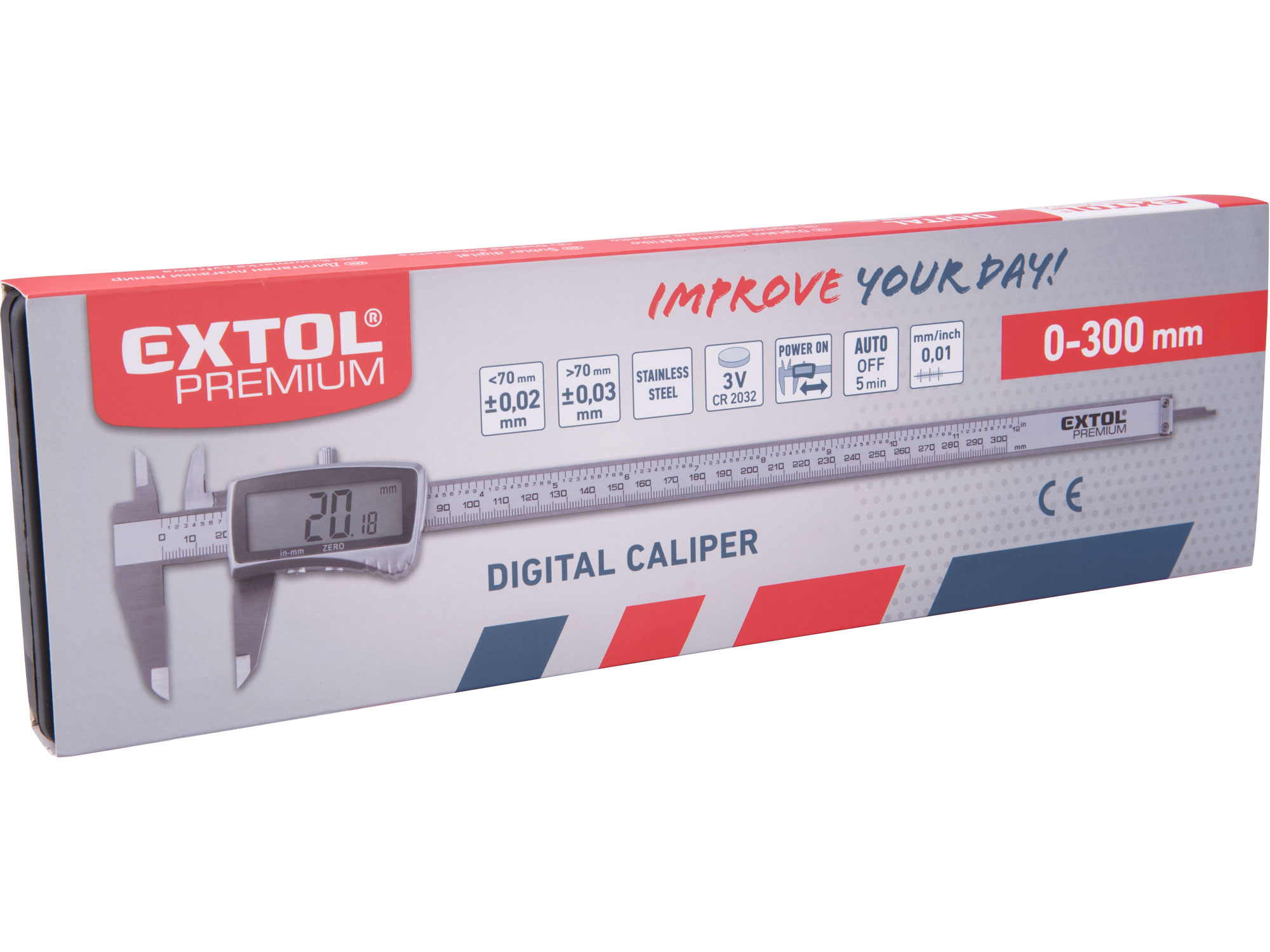 ZRUŠENO! Nahrazeno výrobkem 8825224 měřítko posuvné digitální nerez, 0-300mm