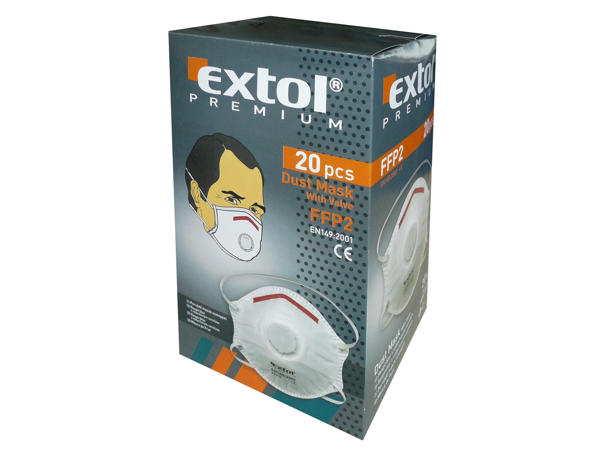 ZRUŠENO! Nahrazeno výrobkem 8856724, respirátor s výdechovým ventilem, FFP2, tvarovaný