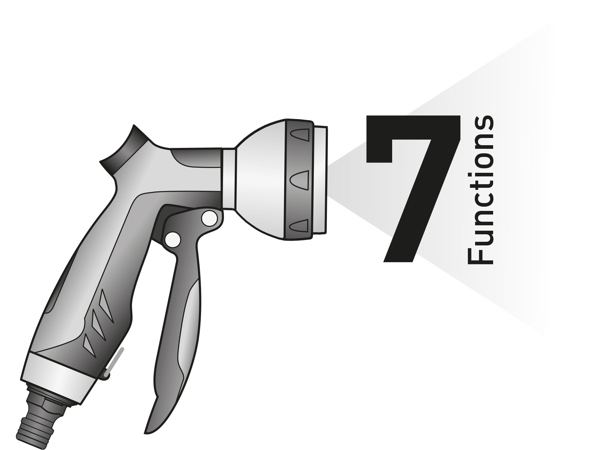 ZRUŠENO! Nahrazeno výrobkem 8876452, postřikovač zahradní-sprcha s regulací, 7funkční