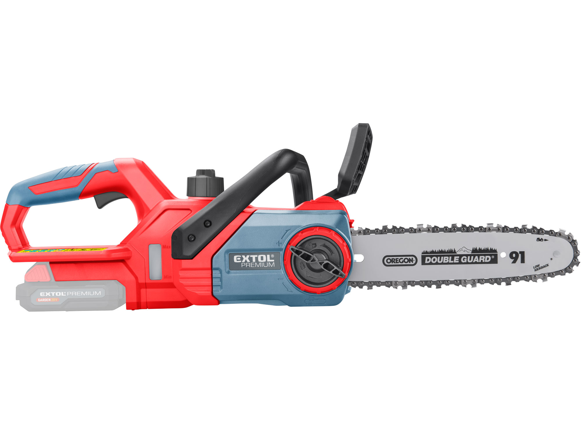 ZRUŠENO! Nahrazeno výrobkem 8891921 pila řetězová aku, 30cm, GARDEN20V, 20V Li-ion, bez baterie a nabíječky