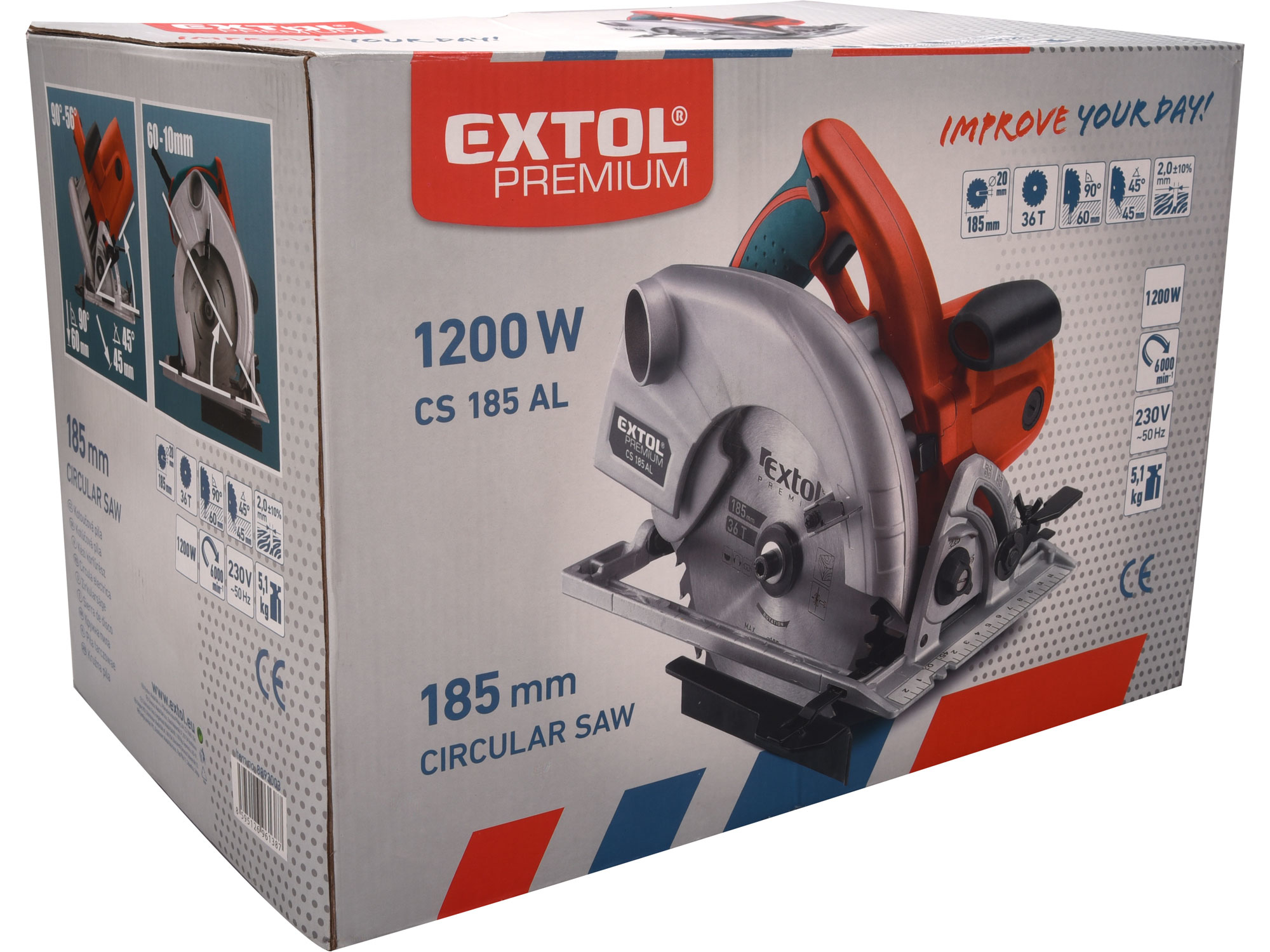 ZRUŠENO! Nahrazeno výrobkem 8893006, pila kotoučová, 185mm, 1200W