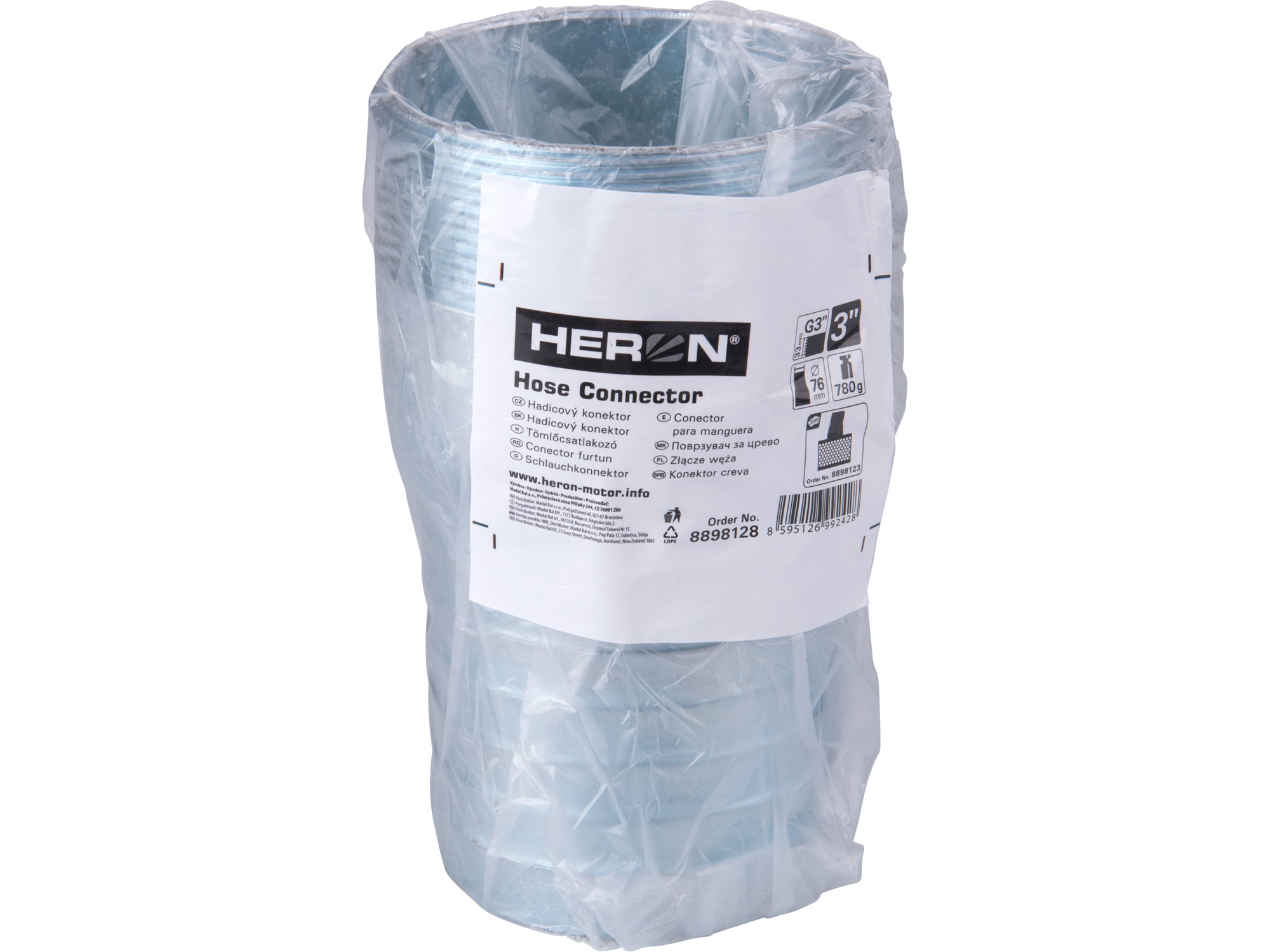 ZRUŠENO! Nahrazeno výrobkem 8898126, konektor pro hadici, 3', G 3', pozinkovaná ocel