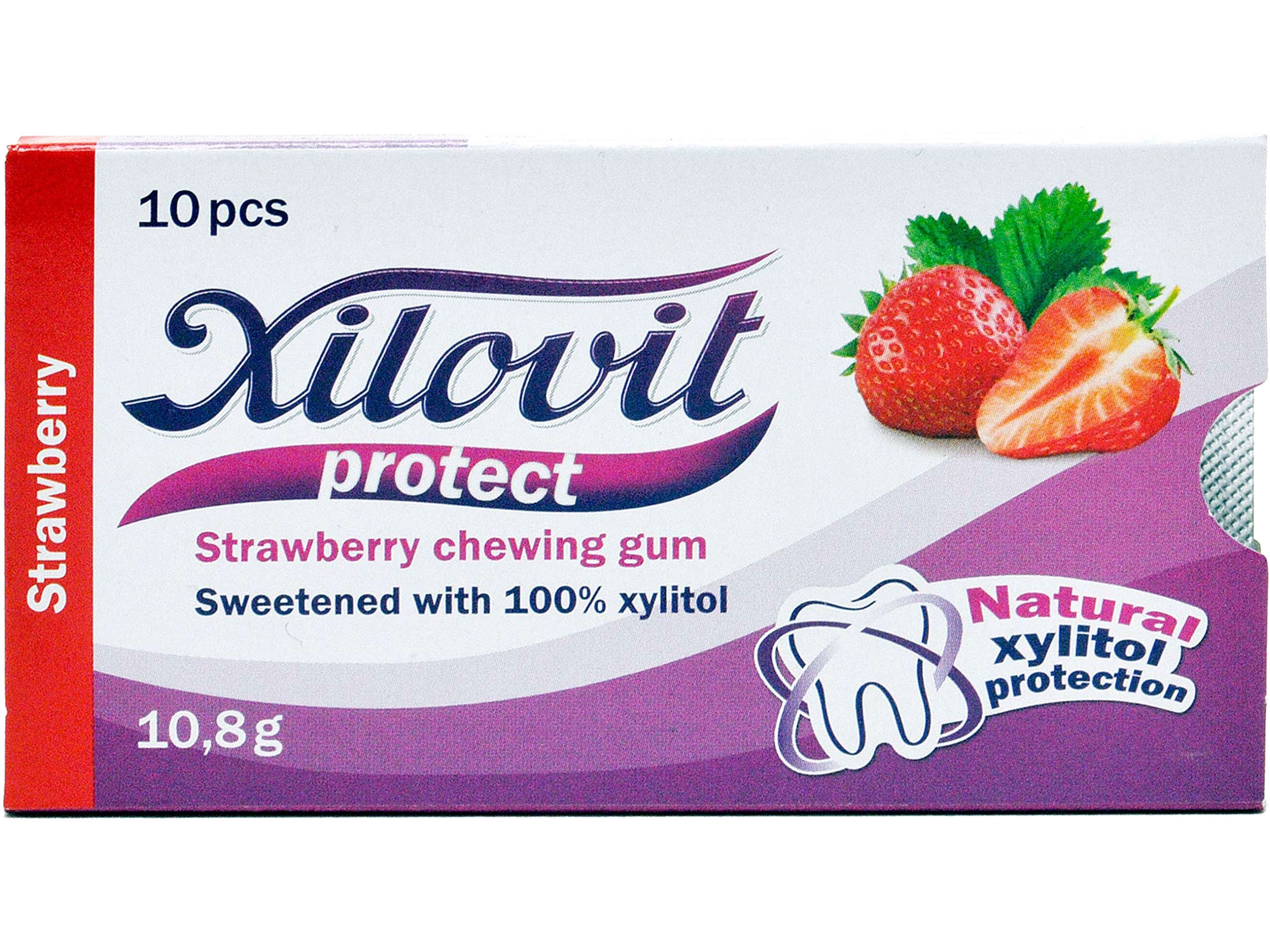 žvýkačky Xilovit protect STRAWBERRY 10,8g, 1blistr=10 žvýkaček 563602